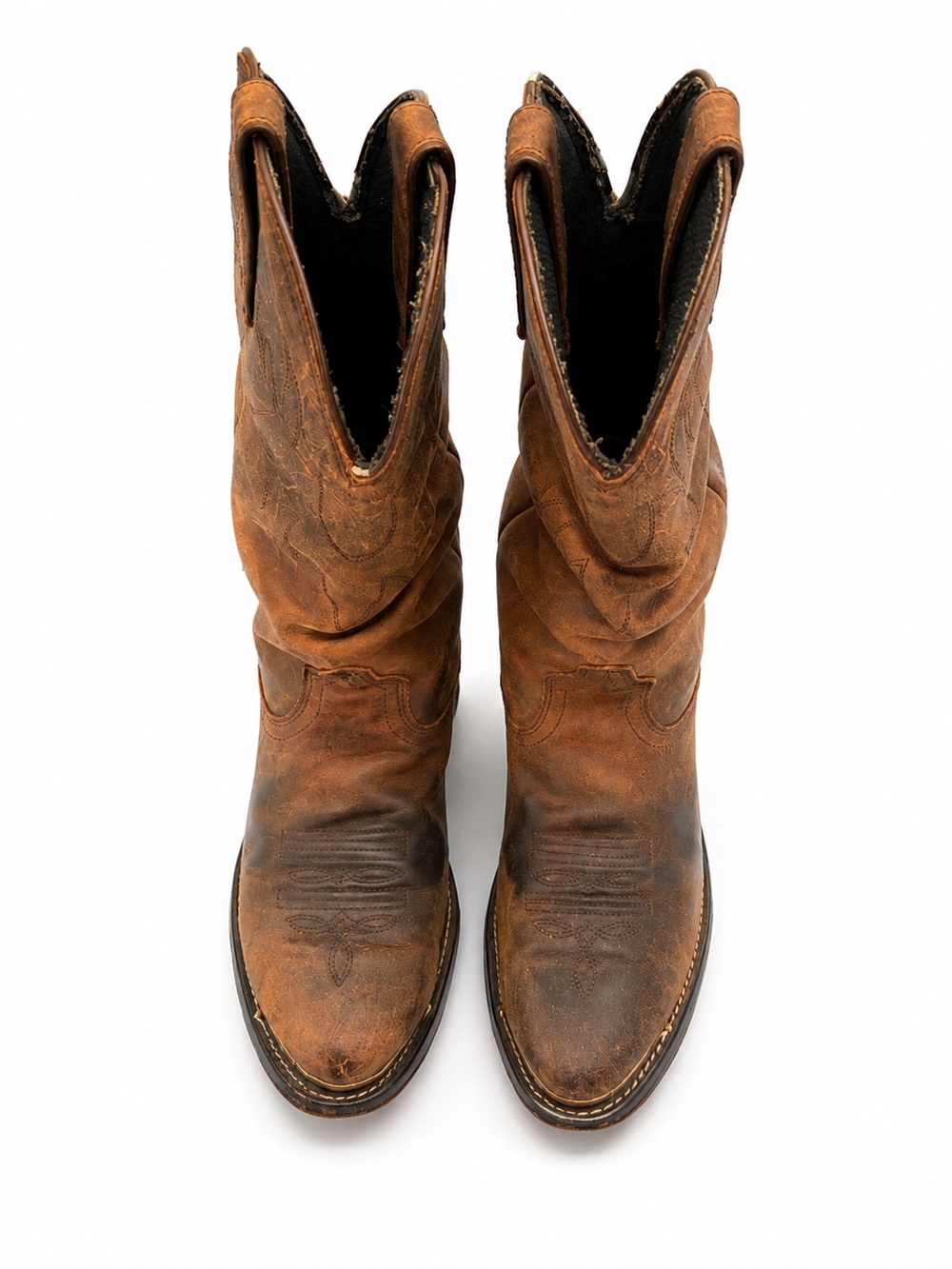 Durango Distressed Brown Leather Western Cowboy Boots Women’s Size 6.5M